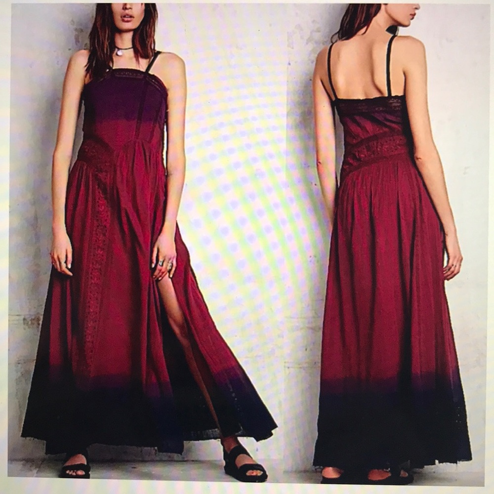 Free People dip dye ombré maxi dress